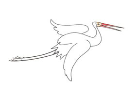 仙鶴兒童卡通畫(huà)