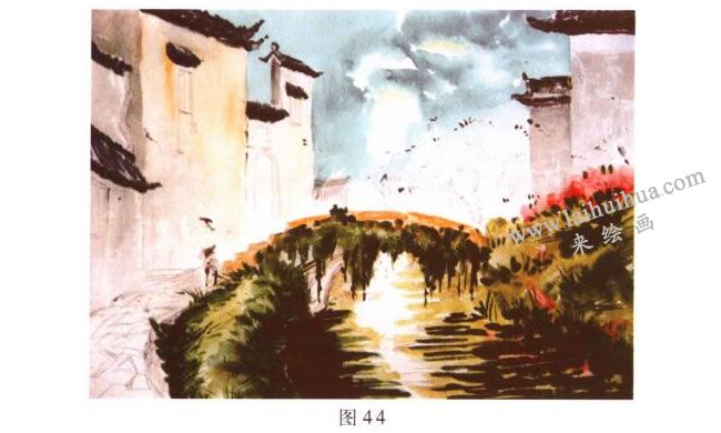 《小橋?流水?人家》風景水彩畫的寫生步驟02