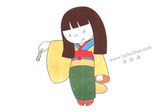日本娃娃兒童卡通畫(huà)