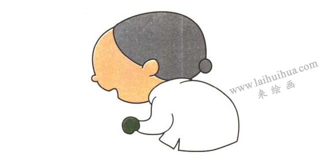 老奶奶的頭部和上身