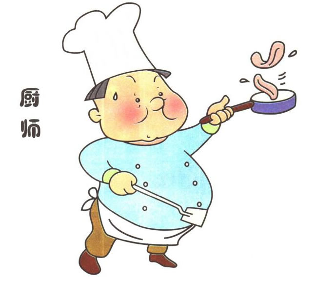 廚師兒童卡通畫(huà)法步驟