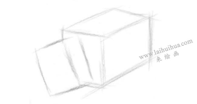 玻璃瓶子素描畫法步驟01