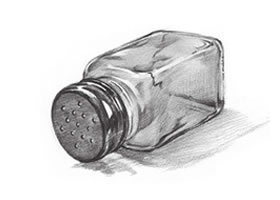 玻璃瓶子素描畫法（一）