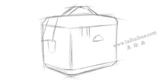 化妝箱的素描畫法步驟02