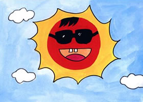 太陽哥哥兒童水粉畫法步驟