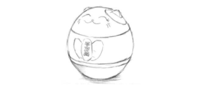 儲蓄罐素描畫法步驟03