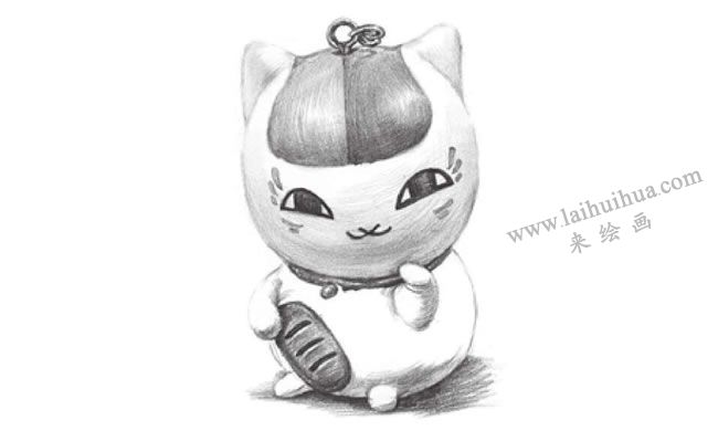 貓咪掛飾素描畫法步驟06