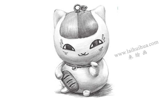 貓咪掛飾素描畫法