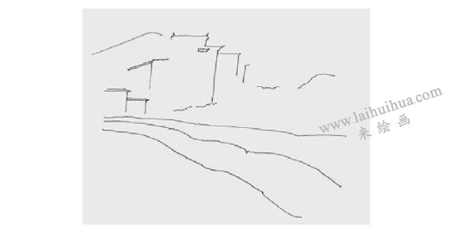婺源河畔風(fēng)景速寫的畫法步驟01