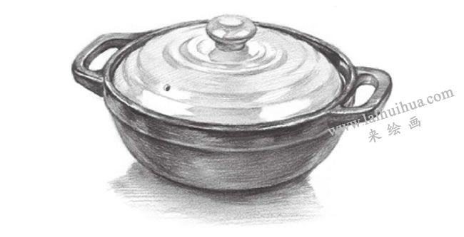 陶瓷鍋素描畫法步驟07