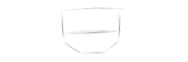 白色的陶瓷碗素描畫(huà)法步驟01