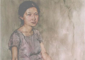 人物《女青年半身像》水彩畫法步驟