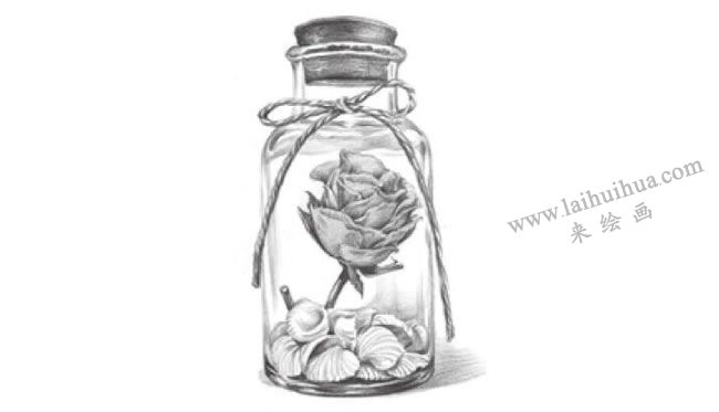 許愿瓶素描畫法步驟10