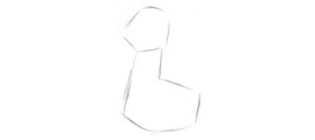 陶瓷小鹿雕塑素描畫法步驟01
