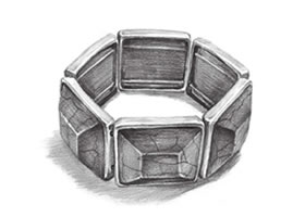 手鐲的素描畫法步驟
