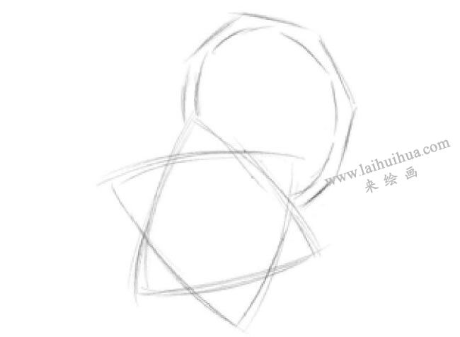 星座鑰匙扣素描畫法步驟01