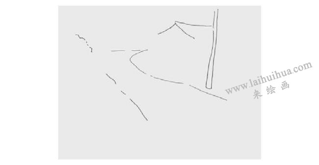 村道的風景速寫畫法步驟01