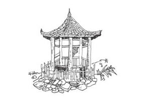 涼亭的速寫畫法淺析