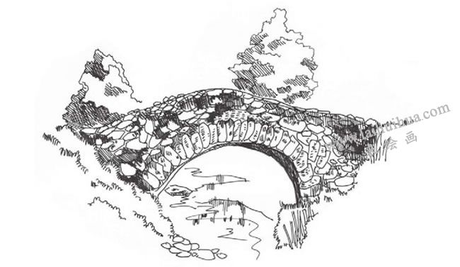 石橋的速寫(xiě)畫(huà)法