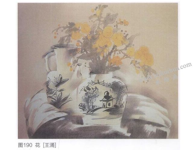 王涌先生的靜物水彩作品