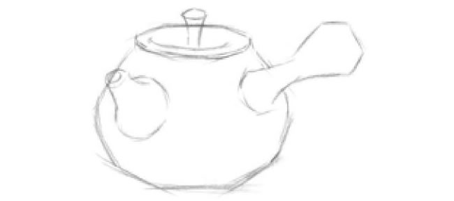 茶壺素描畫法步驟02