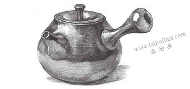 茶壺素描畫