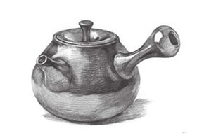 茶壺素描畫法步驟