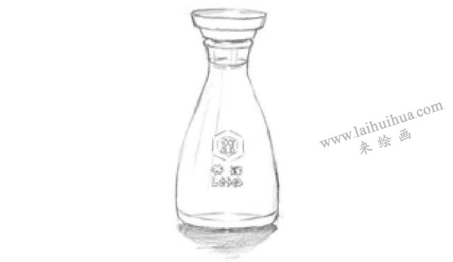 醬油瓶素描畫法步驟03