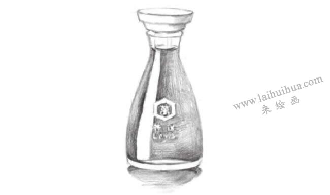 醬油瓶素描畫法步驟04