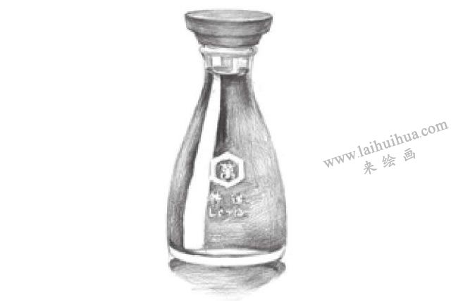 醬油瓶素描畫法步驟05