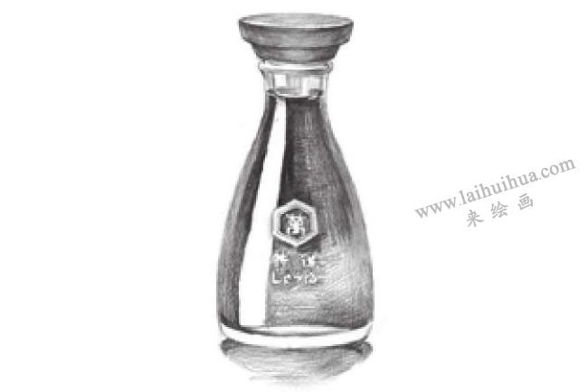 醬油瓶素描畫法步驟06