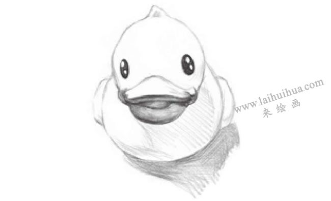 小黃鴨素描畫(huà)法步驟05