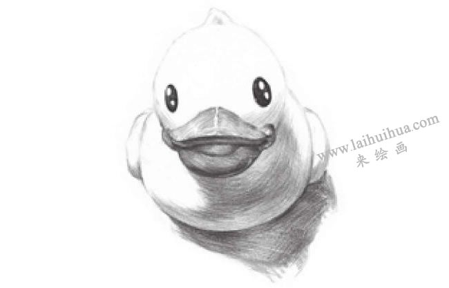 小黃鴨素描畫(huà)法步驟07
