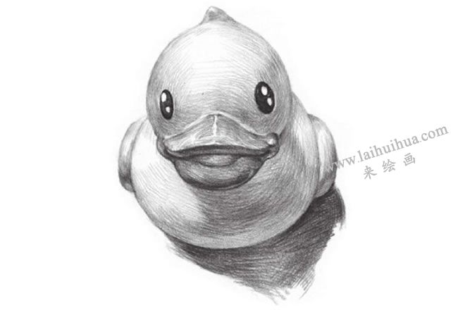 小黃鴨素描畫(huà)