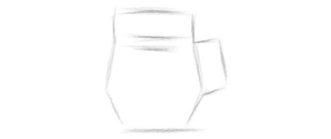 玻璃杯素描畫法步驟圖解01