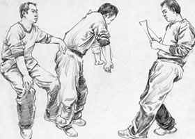 人物速寫動態(tài)關(guān)系的掌握方法