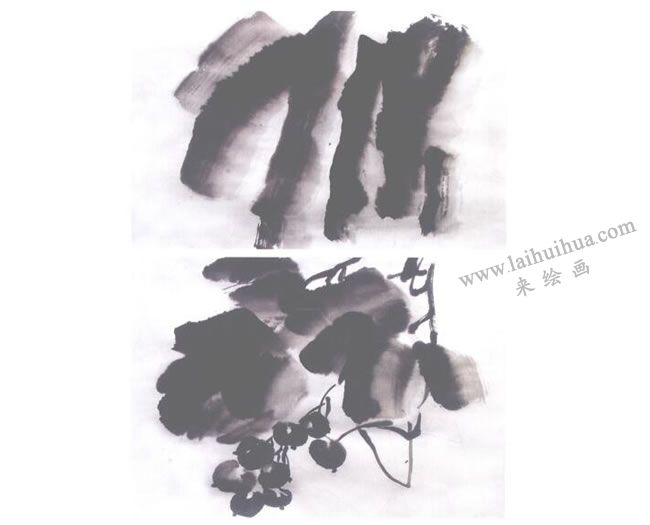 蘸水調(diào)墨法