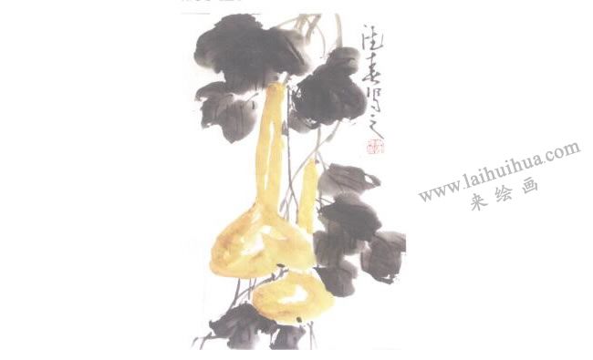葫蘆兒童水墨畫法步驟07