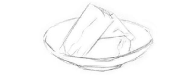 點心的素描畫法步驟03