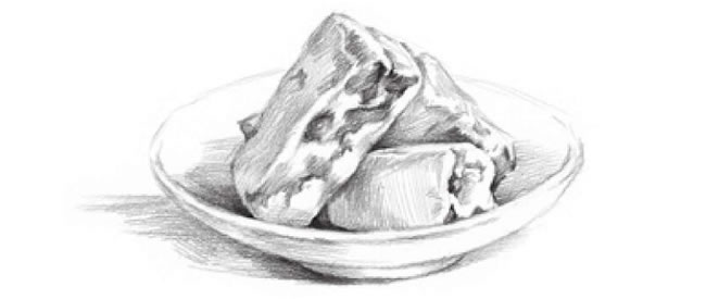 點心的素描畫法步驟06