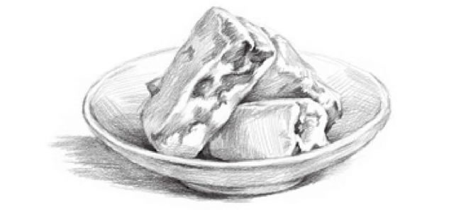 點心的素描畫法步驟07
