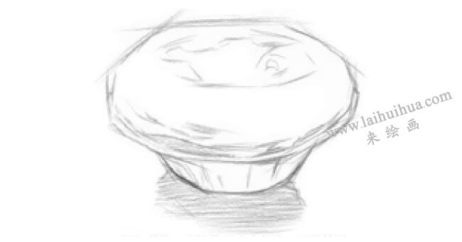 蛋撻的素描畫法步驟02