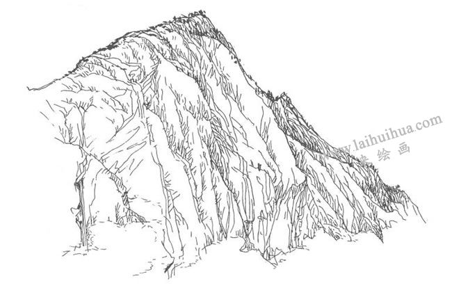 《通山九宮山》鋼筆風(fēng)景速寫作畫步驟02