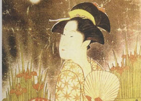 榮松齋長(zhǎng)喜《捕螢》名畫