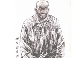 老工人寫意人物畫