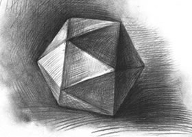 正二十面體的素描畫法