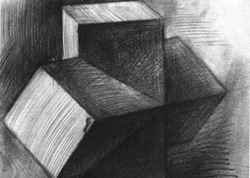 十字穿插體的素描畫法