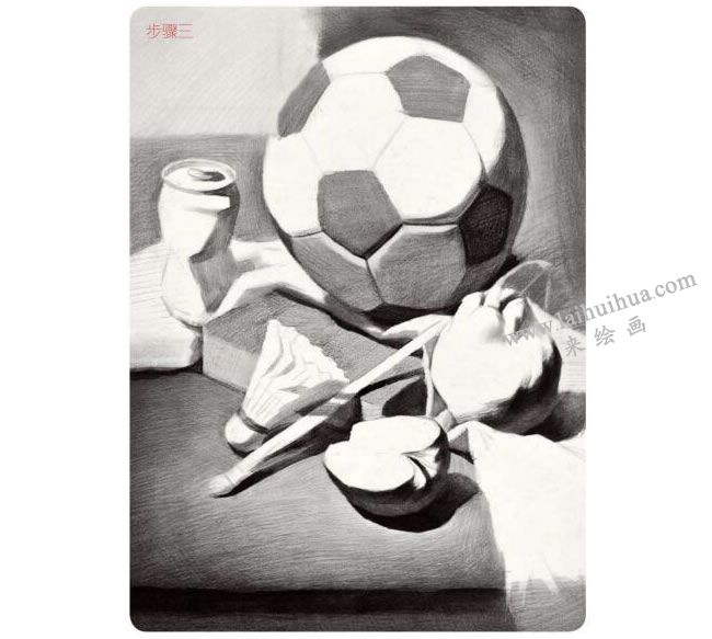 生活用品類組合素描畫