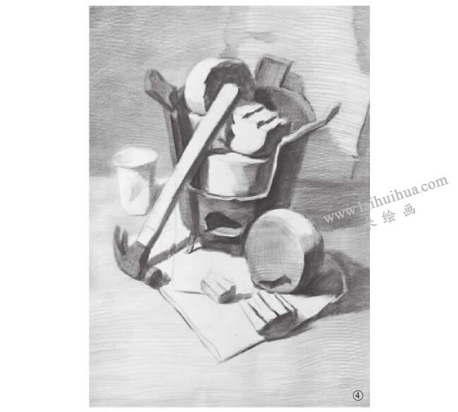 灶具素描畫法步驟04