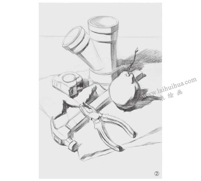 工具的素描畫法步驟02